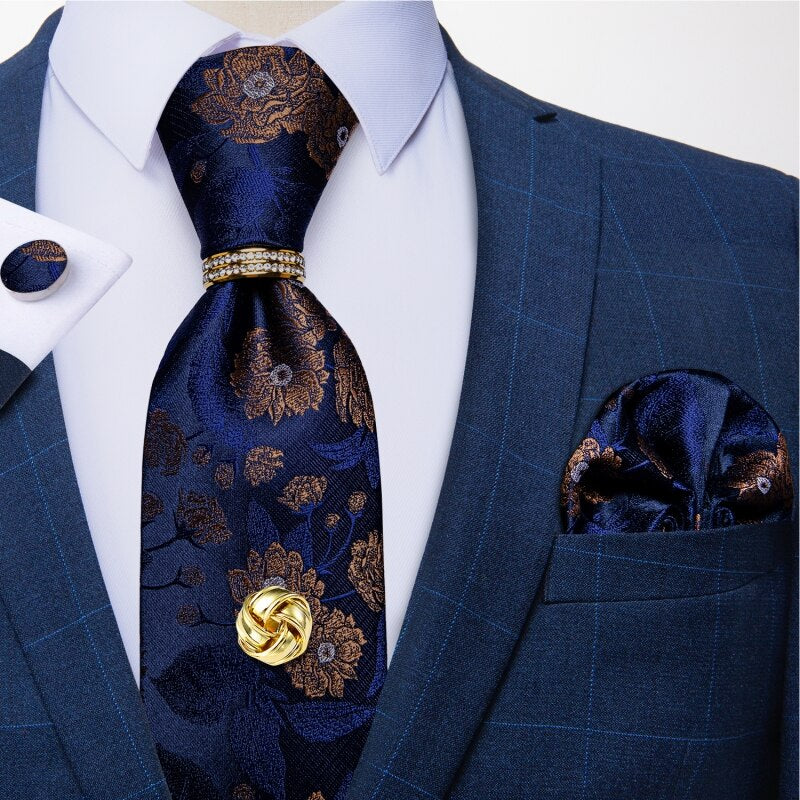 Cravatta a Fiori Blu