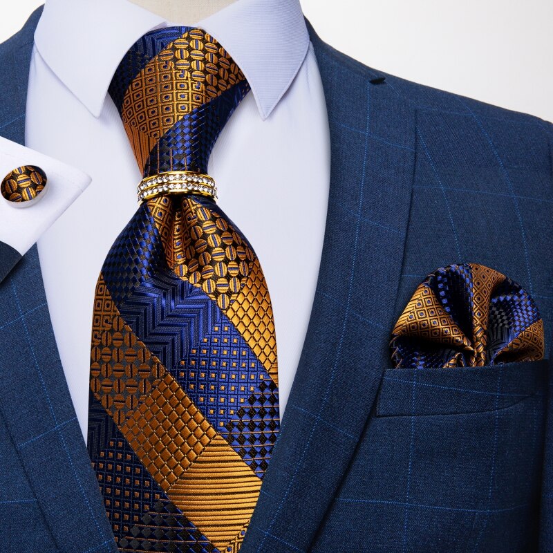 Cravatta Arancione e Blu