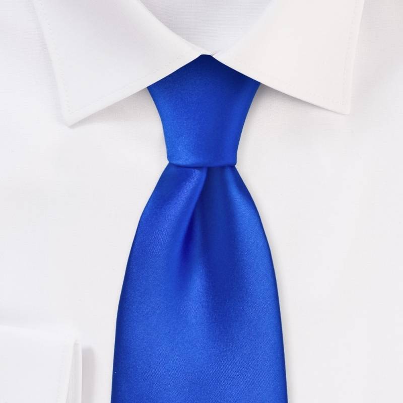 Cravatta in Raso Blu Reale