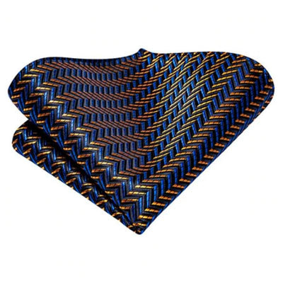 Cravatta a Righe Blu e Arancione