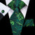 Cravatta a Fiori Verde Scuro e Verde Chiaro