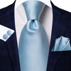 Cravatta Semplice Blu Grigia