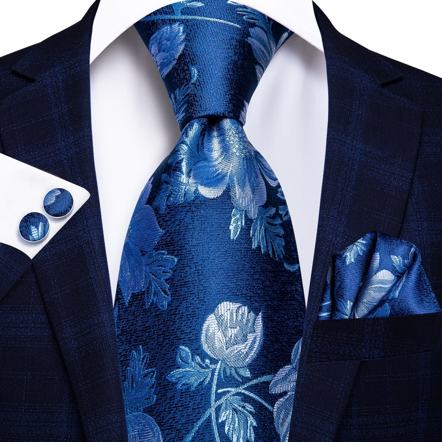Cravatta a Fiori Blu