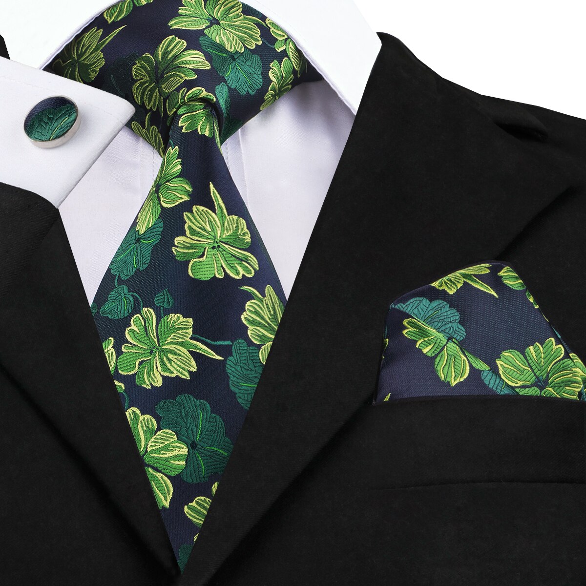 Cravatta Verde a Fiori