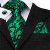 Cravatta con Motivo Verde Scuro e Verde Chiaro
