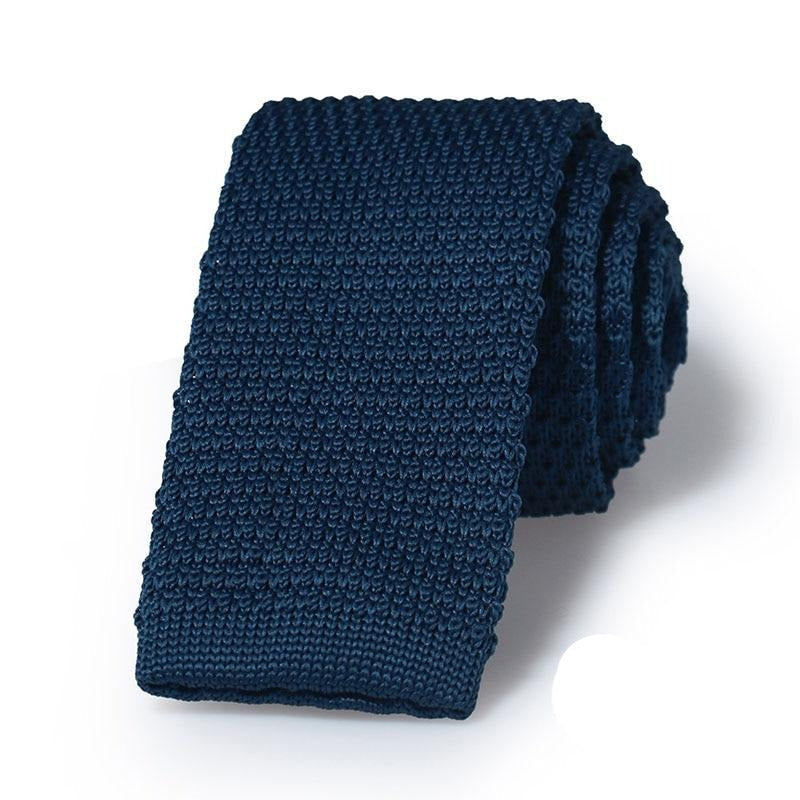 Cravatta in Maglia Blu Navy