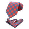 Cravatta in Percalle Rosso e Blu