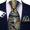 Cravatta Paisley Blu e Gialla