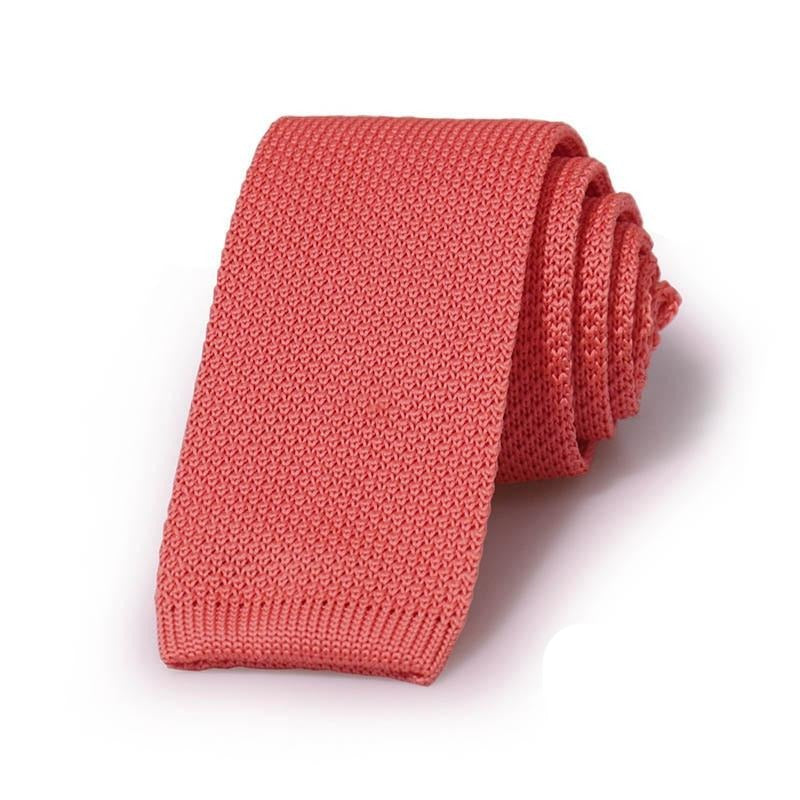 Cravatta in Maglia Rosa Corallo