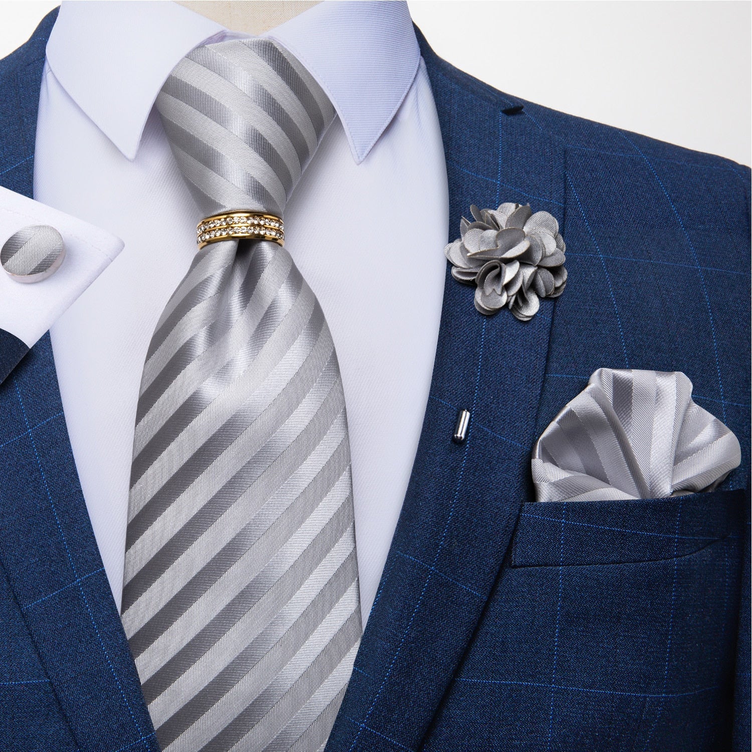 Cravatta a Righe Grigie