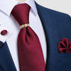 Cravatta da Uomo Rosso Bordeaux