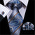 Cravatta Paisley Argento e Blu