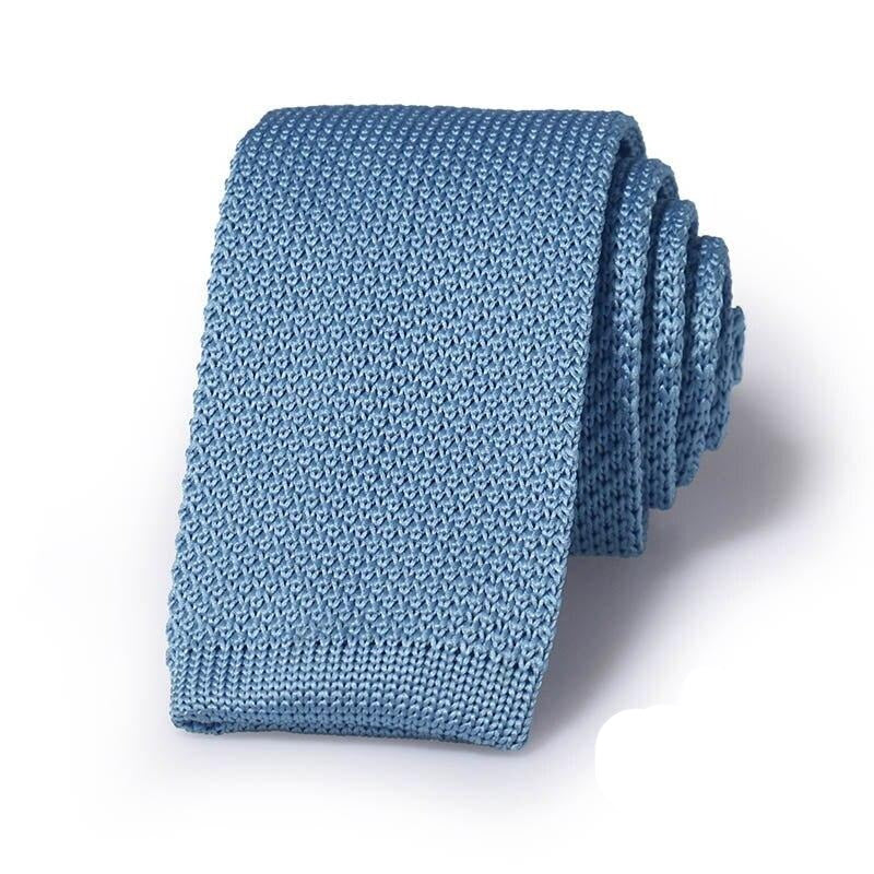 Cravatta in Maglia Blu Cielo