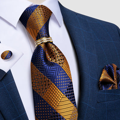 Cravatta Arancione e Blu