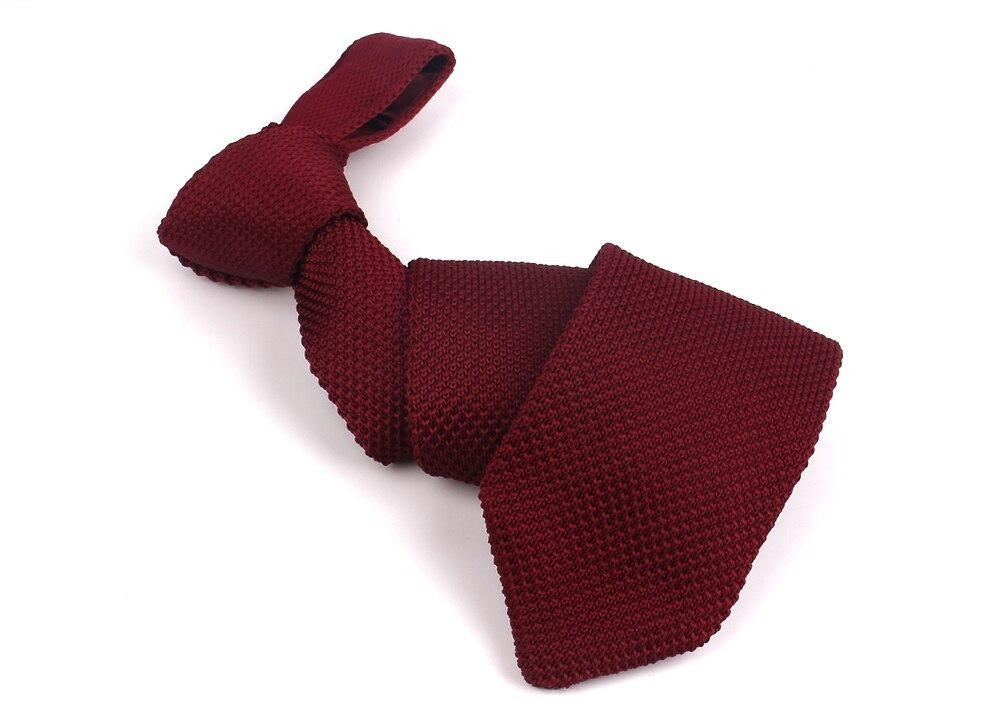 Cravatta in Maglia Bordeaux