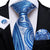Cravatta in Cashmere Blu e Argento