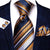 Cravatta a Righe Arancioni, Blu e Bianche