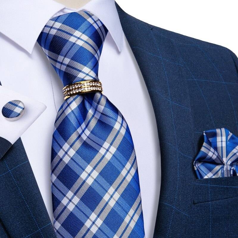 Cravatta Tartan Blu