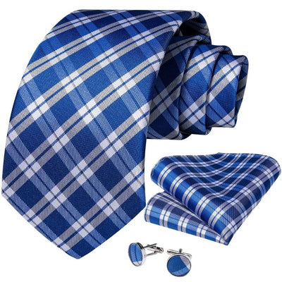 Cravatta Tartan Blu