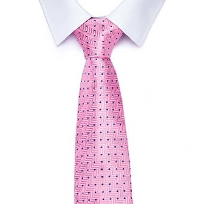 Cravatta Rosa a Pois Blu