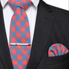 Cravatta in Percalle Rosso e Blu