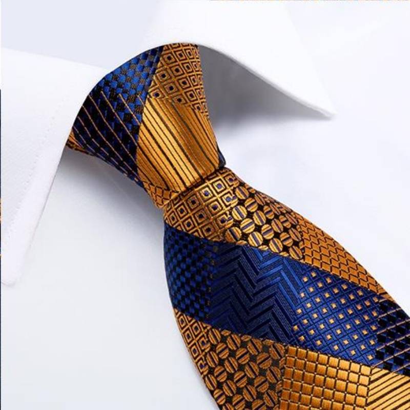 Cravatta Arancione e Blu