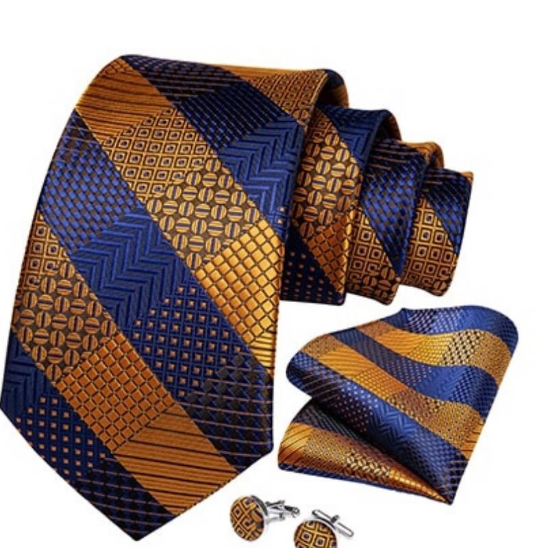 Cravatta Arancione e Blu