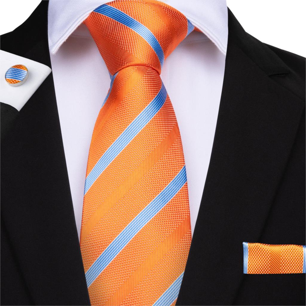 Cravatta Blu e Arancione